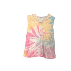 #465 Ruffle girl Tye dye shirt size XXXXL withh Hoodie